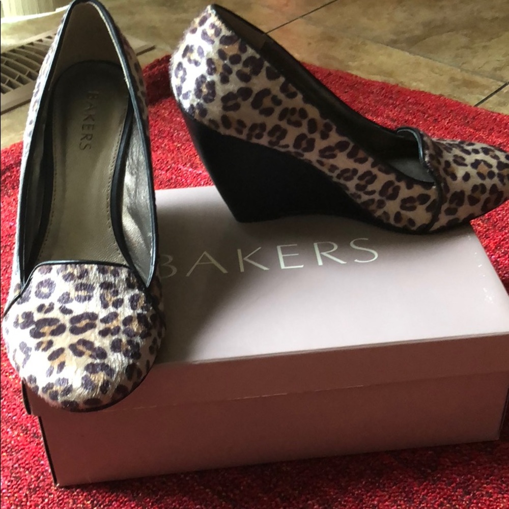 Bakers Cheetah Print Wedges